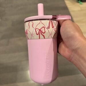 Pink Kids Tumbler with Straw